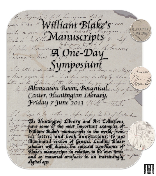 William Blake’s Manuscripts: A&nbsp;Symposium