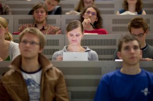 Students From A Technical University Sitting In A Lecture Hall