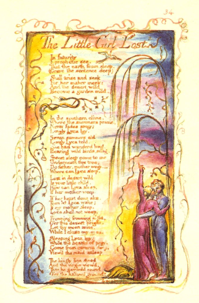 William Blake's original, "The Little Girl Lost."