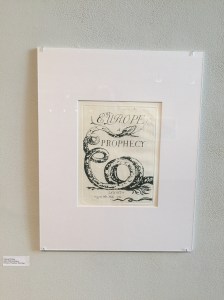 Michael Phillips's reproduction of the Title page for Europe a Prophecy