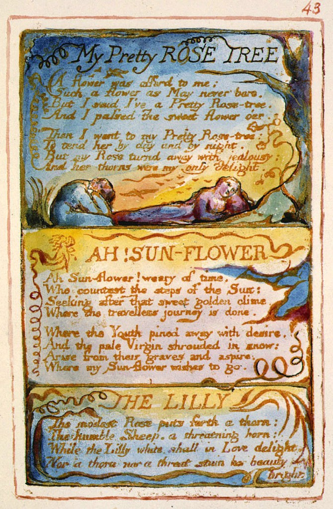 William Blake's original of "My Pretty Rose Tree," "AH! Sun-Flower," and "The Lilly," Copy AA